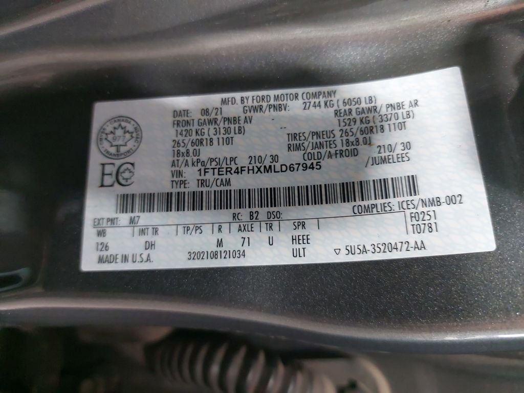 2021 Ford Ranger Lariat
