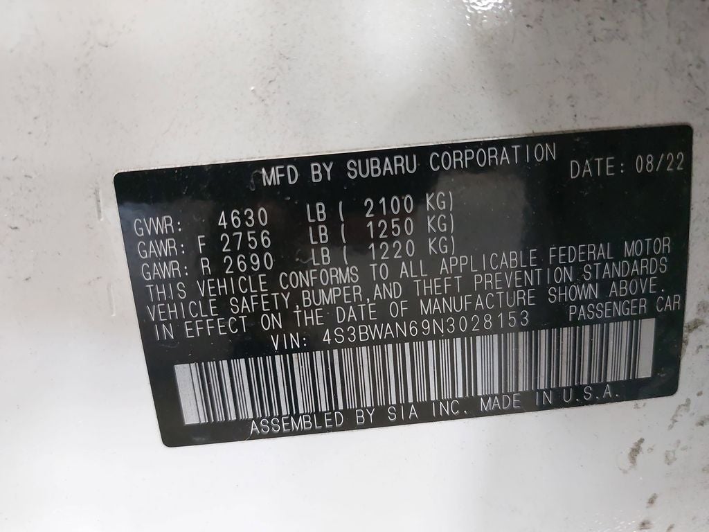 2022 Subaru Legacy Limited