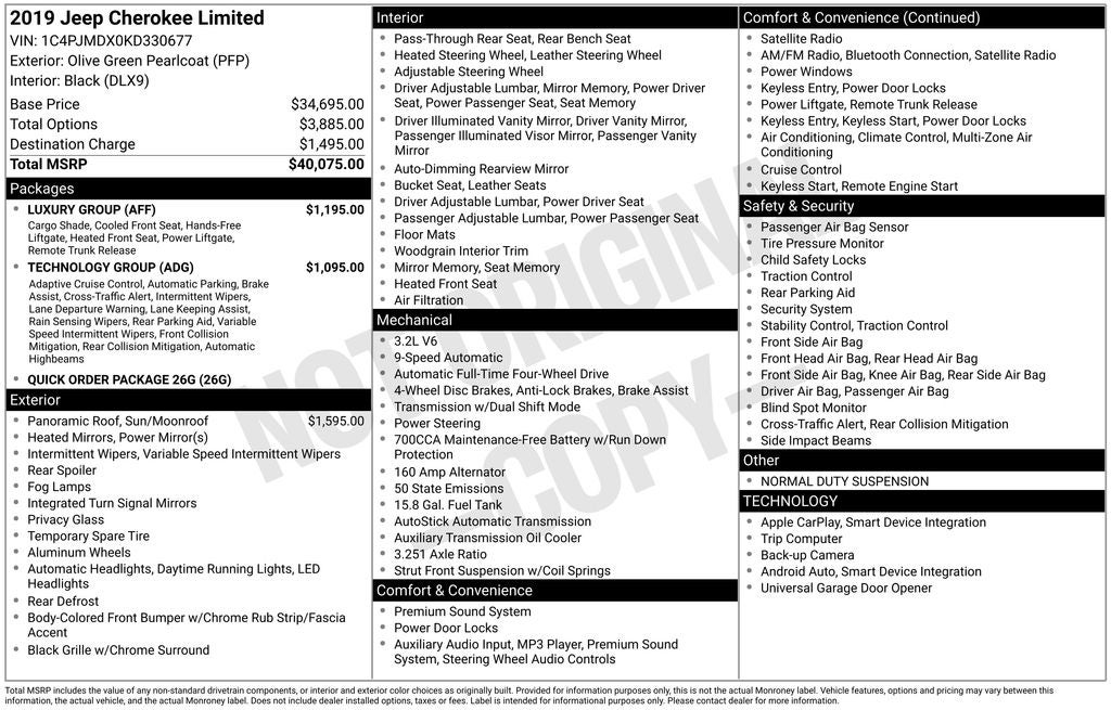 2019 Jeep Cherokee Limited