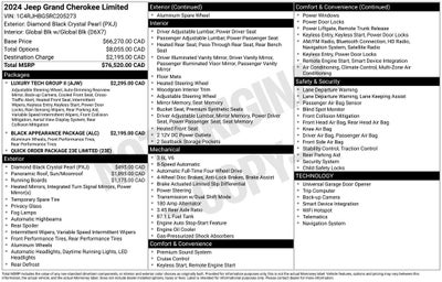 2024 Jeep Grand Cherokee Limited Black Appearance Package