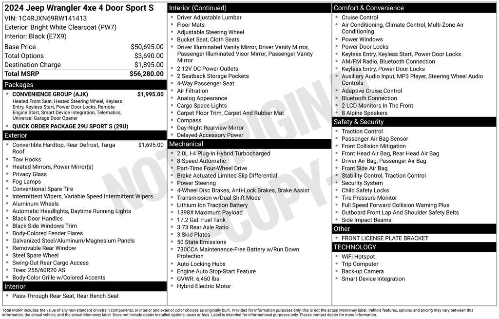 2024 Jeep Wrangler Sport S 4xe