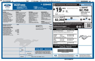 2016 Ford Mustang GT Premium Black Accent Package