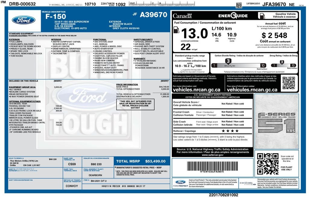 2018 Ford F-150 XL