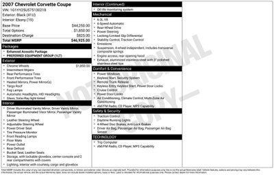 2007 Chevrolet Corvette Base