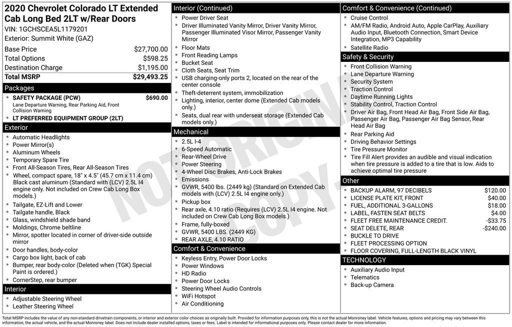 2020 Chevrolet Colorado LT