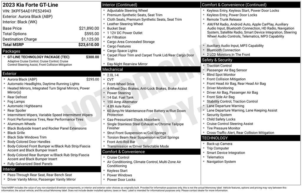 2023 Kia Forte GT-Line