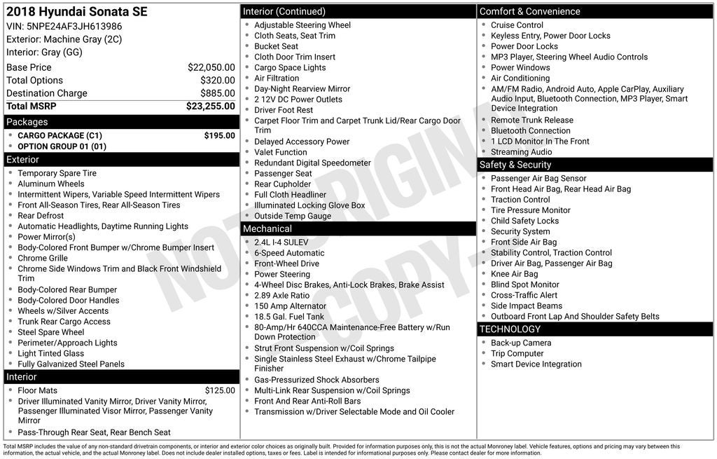 2018 Hyundai Sonata SE