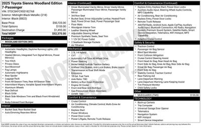 2025 Toyota Sienna Woodland Edition 7 Passenger