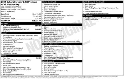 2011 Subaru Forester 2.5X Premium