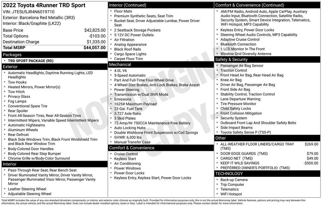 2022 Toyota 4Runner TRD Sport