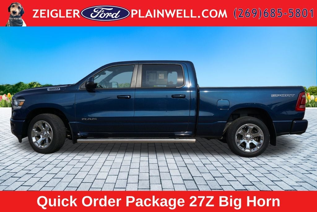 2023 RAM 1500 Big Horn/Lone Star SPORT PKG CREW CAB 4X4 HEMI 20" CHROMES