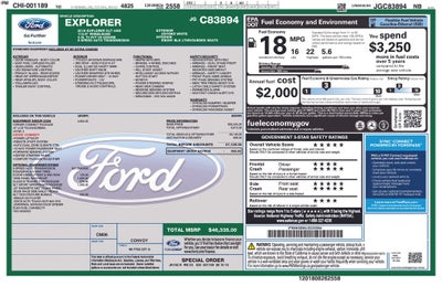 2018 Ford Explorer XLT PANORAMIC ROOF LEATHER APPEARANCE PKG 20' WHEELS