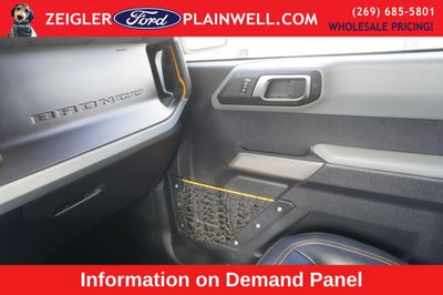 2022 Ford Bronco Badlands ADVANCED SASQUATCH MID HIG & LUX PKG LEATHER NAV