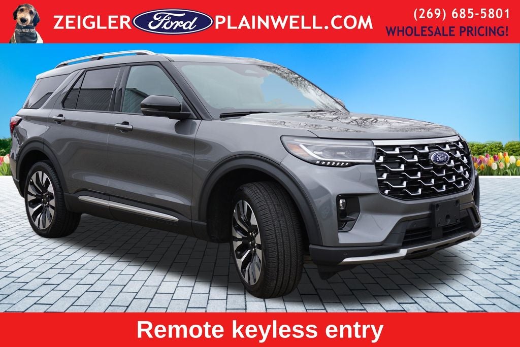 2025 Ford Explorer Platinum Lux Leather Pkg Panoramic Roof Co Pilot 360 21" Wh