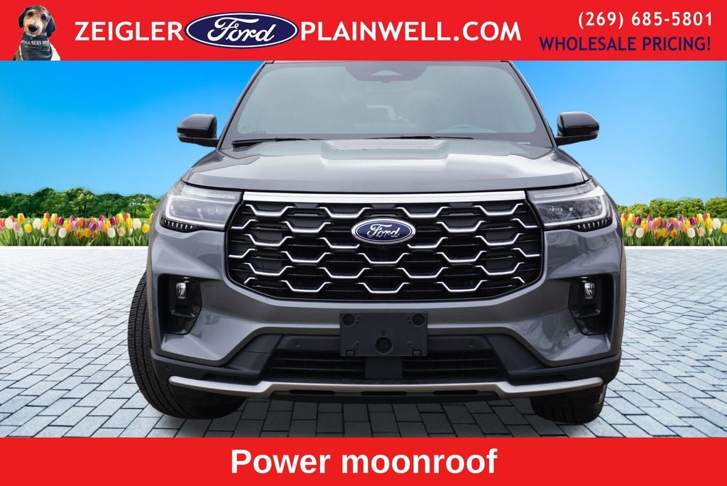 2025 Ford Explorer Platinum Lux Leather Pkg Panoramic Roof Co Pilot 360 21" Wh