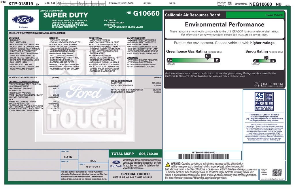 2022 Ford F-450SD Limited DRW