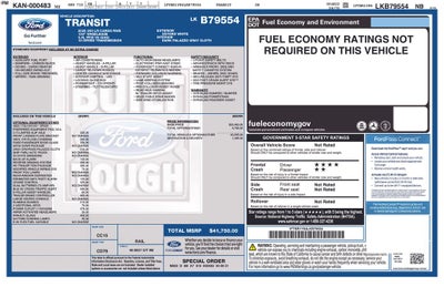 2020 Ford Transit-250 Base Low Roof Cargo Upfited Rear Racks and Bins