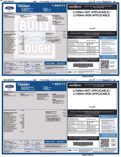 2023 Ford Transit-250 Base AWD Medium Roof 148" Wheel Base 3.5L V6 Interior U