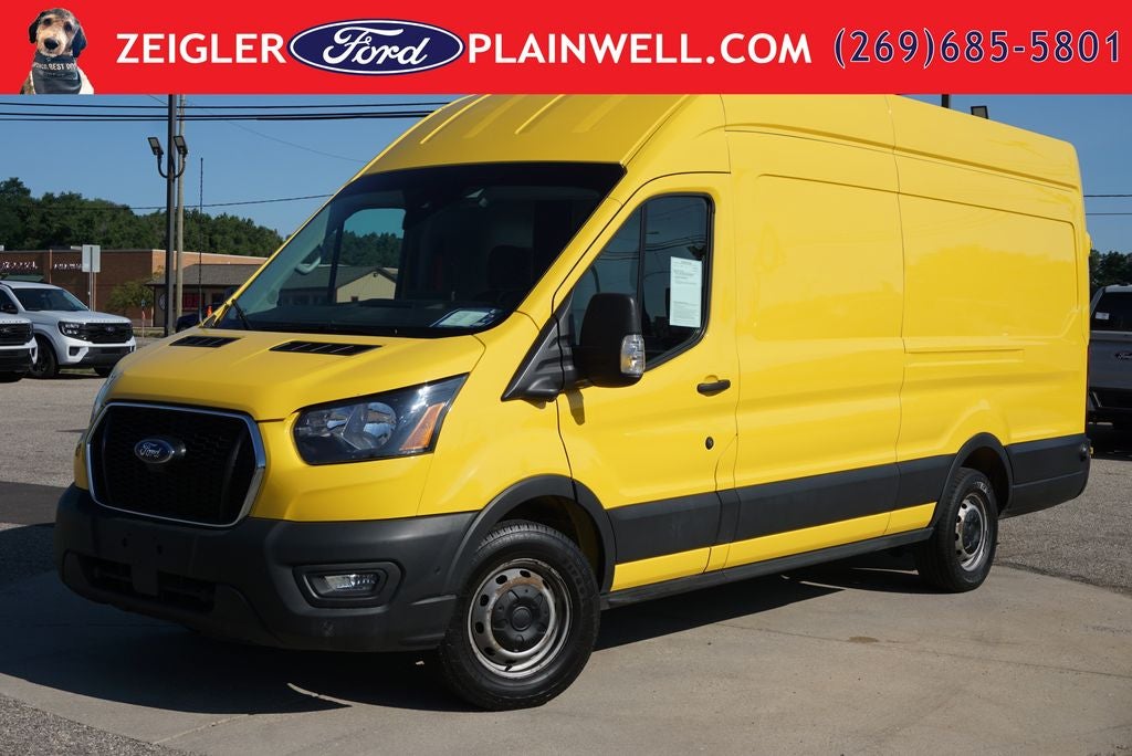 2022 Ford Transit-250 Base High Roof Extended Yellow Cargo Van Navigation R C