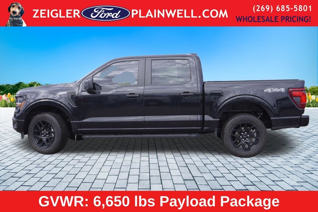 2024 Ford F-150 STX CREW CAB STX BLACK APPEARANCE PKG 20" WHEELS REAR
