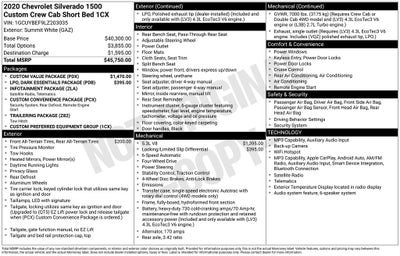 2020 Chevrolet Silverado 1500 Custom CREW CAB 4X4 5.3 LITER V8