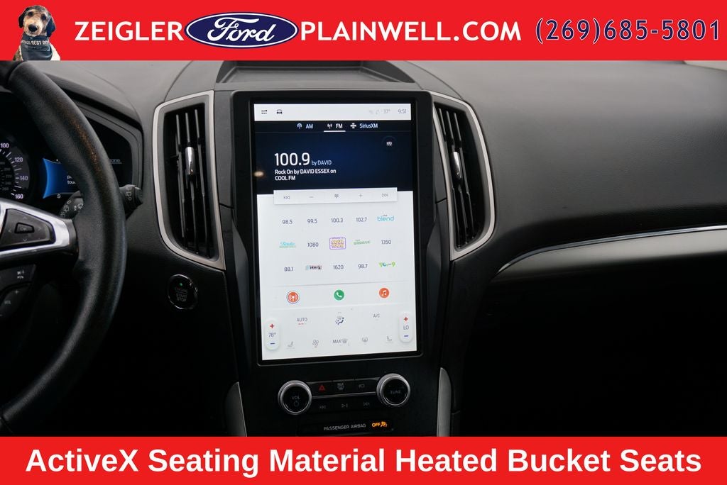 2022 Ford Edge SEL AWD Leather Rear Camera Power Seat Alloys