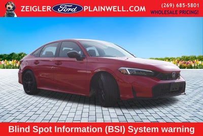 2025 Honda Civic Sport Leather Sport Pkg Black Wheels Rear Camera
