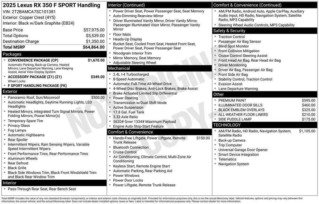 2025 Lexus RX 350 F Sport Handling