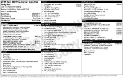 2024 RAM 3500 Tradesman CREW CAB 4X4 NAVIGATION CUMMINGS TURBO DIESEL