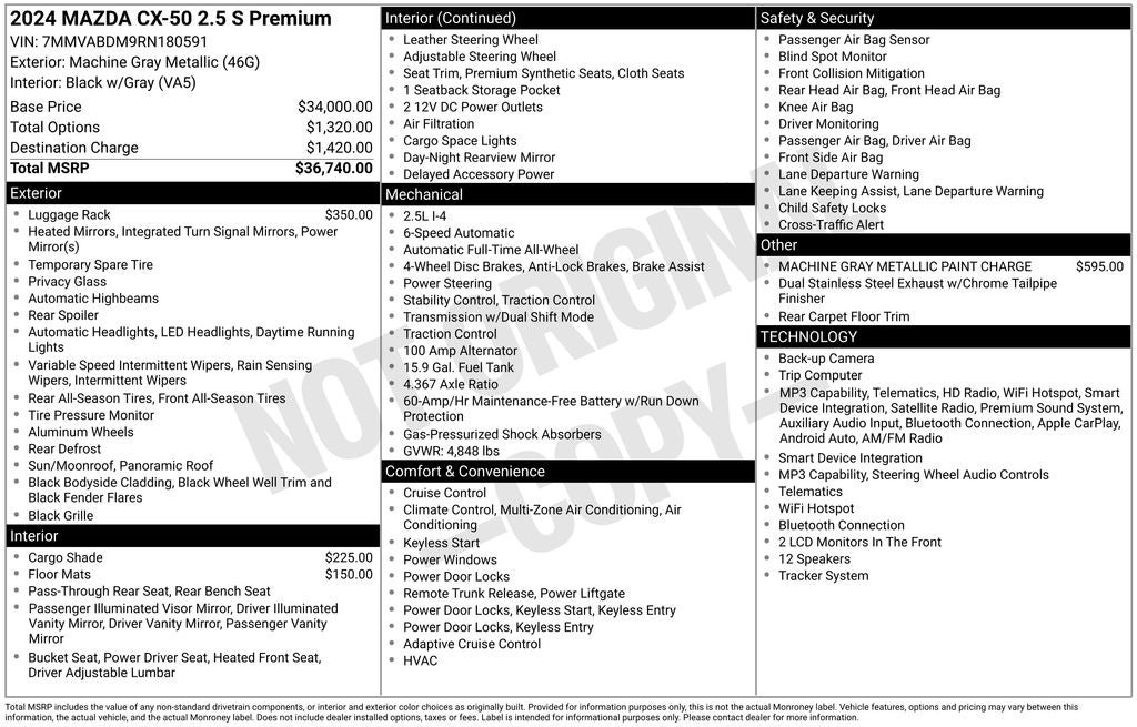 2024 Mazda Mazda CX-50 2.5 S Premium Package