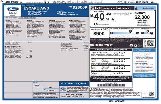 2022 Ford Escape Hybrid Titanium Hybrid