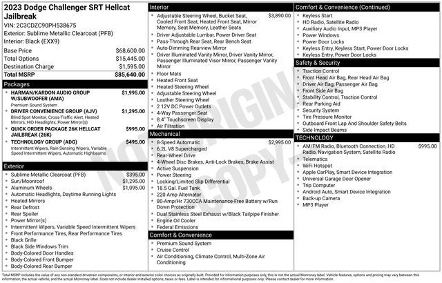 2023 Dodge Challenger SRT Hellcat Jailbreak