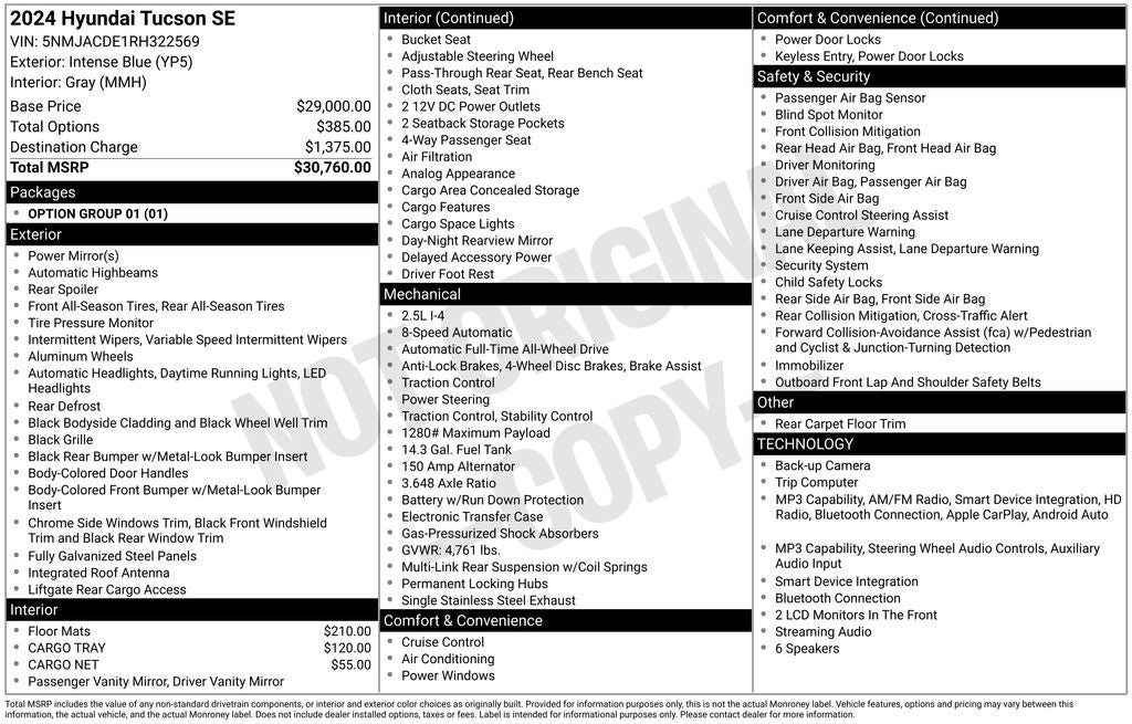 2024 Hyundai Tucson SE