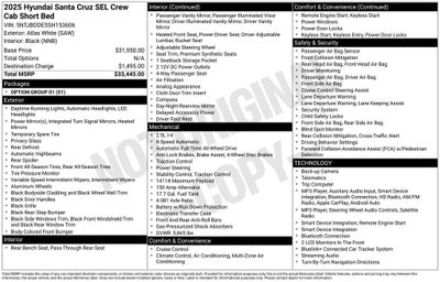 2025 Hyundai Santa Cruz SEL