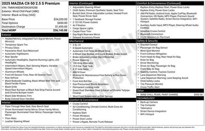 2025 Mazda Mazda CX-50 2.5 S Premium Package