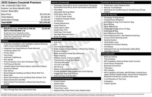 2025 Subaru Crosstrek Premium