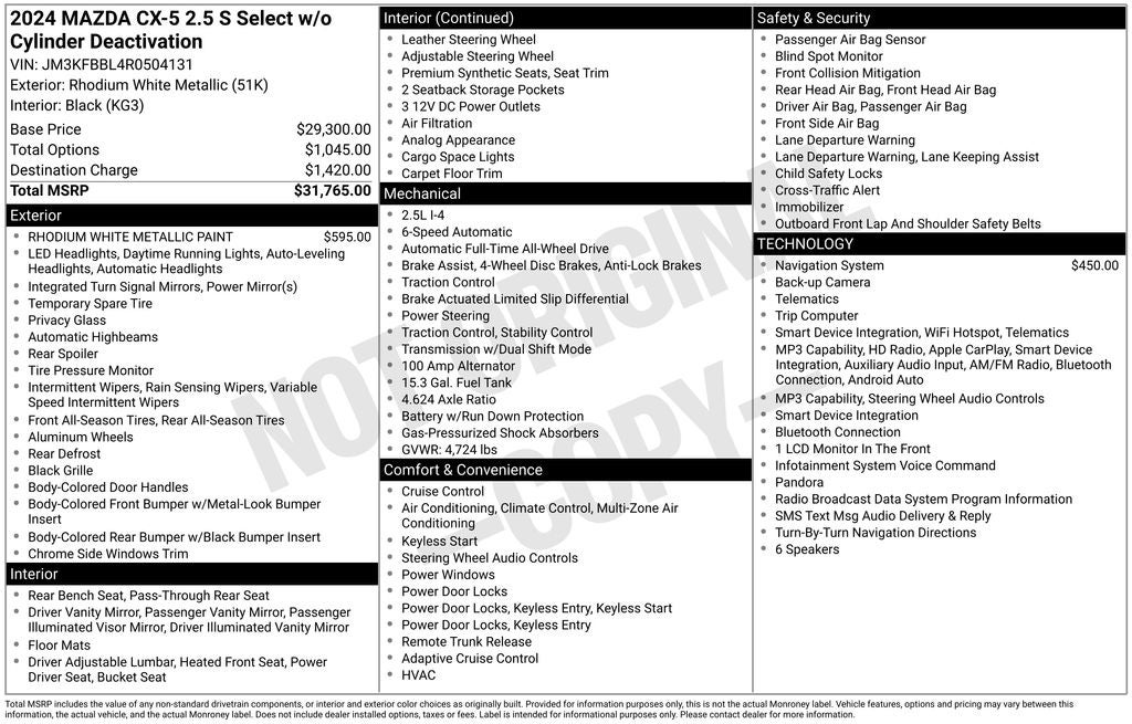 2024 Mazda Mazda CX-5 2.5 S Select Package