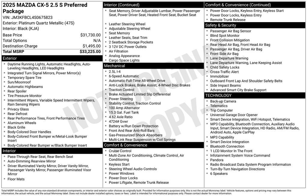 2025 Mazda Mazda CX-5 2.5 S Preferred