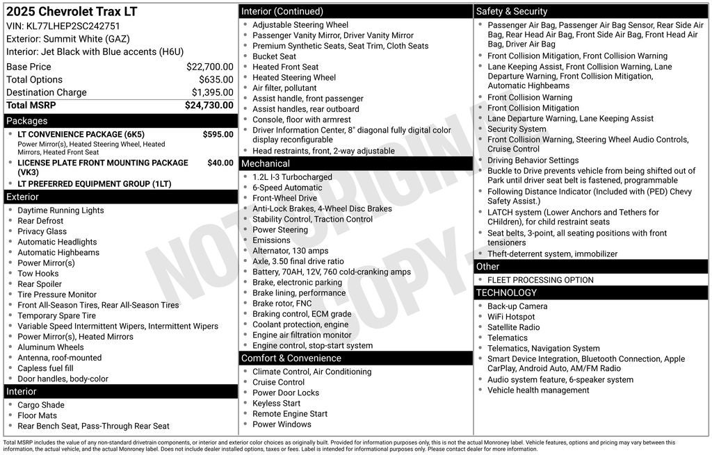 2025 Chevrolet Trax FWD LT